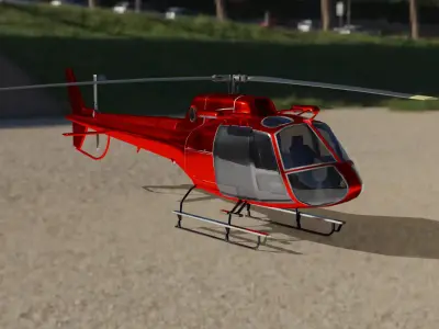 Classic Maverick Helicopter Free low-poly 3D model