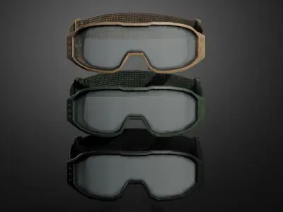 Tactical glasses Low-poly 3D model