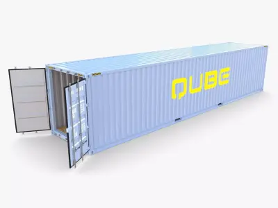 40ft Shipping Container Qube v2 3D model