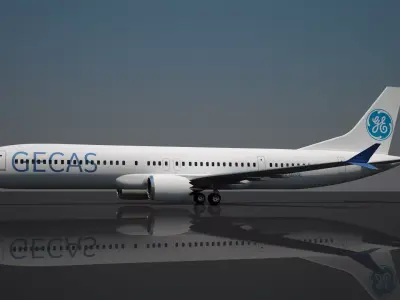 Gecas boeing 737 max 10 3D model