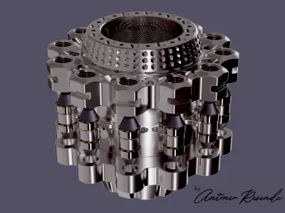 Mechanical Wonder Sci-Fi Industrial Decorative Component 3D model