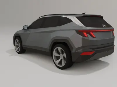 Hyundai Tucson 2021 low poly 3D model Low-poly 3D model