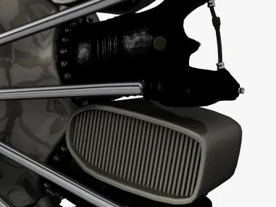 Radial Engine Plane Propeller 3D model