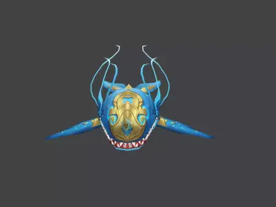 Ancient Fish Demon Low-poly 3D model