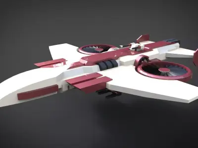 Assault Gunship Low-poly 3D model
