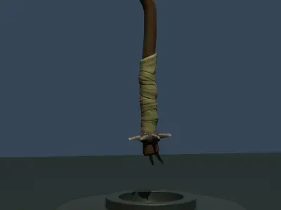 3D BATTLE AXE Free low-poly 3D model