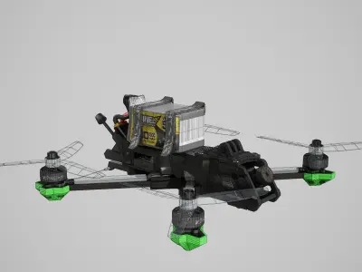 Game Ready iFlight Nazgul Evoque F5X FPV Drone Low-poly 3D model