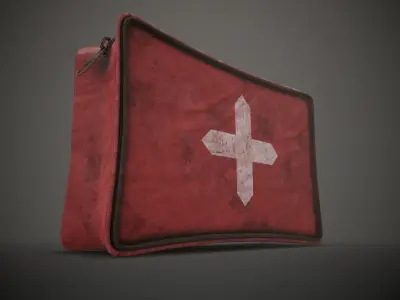 Small Medkit Low-poly 3D model