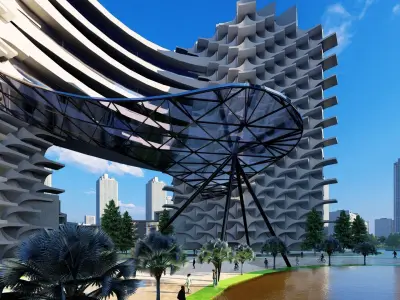 Skyscraper BUILDING 3D MODEL Low-poly 3D model