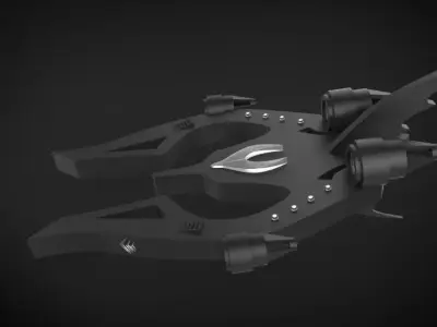 Spaceship Fighter Low-poly 3D model