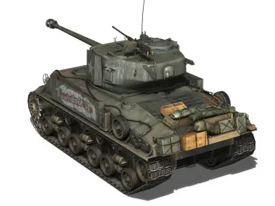 M4A3E8 HVSS Sherman - Easy Eight 3D model