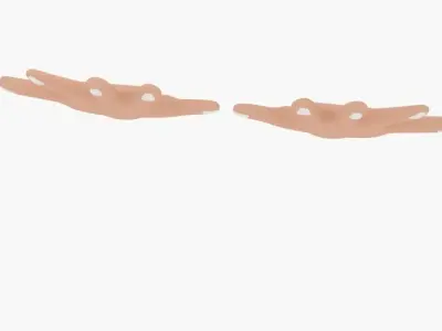 Cartoon Hand Low-poly 3D model