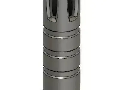M4 Flash hider with suppressor for Airsoft 3D print model