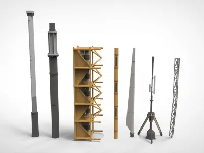 Sci-Fi architecture Elements collection 33 3D model