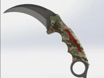 Military karambit 3D print model