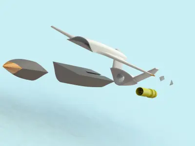 3D PRINTABLE KRATOS XQ-58 VALKYRIE DRONE WITH STAND Free 3D print model