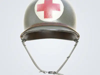 Medic Helmet M1 Low-poly 3D model