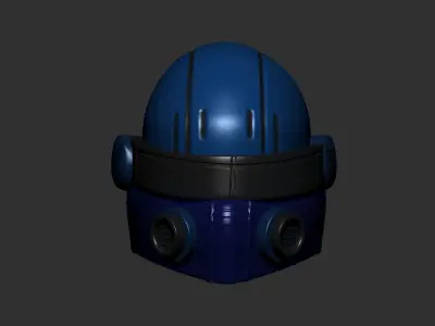 helmet high poly sculpt 3d printable  3D model 178