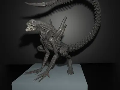 Alien statue 3D print model buy