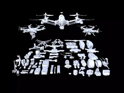 Drone Kitbash3d 3D model