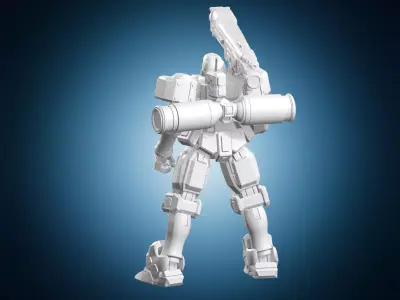 Mech Suit Action Figure with Cannon 3D print model