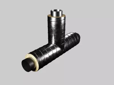 Fittings for insulated pipes highpoly 3D model