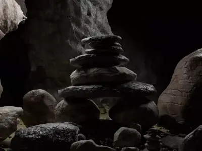 Ultimate Rock Asset Library 50 Unique Realistic Stones Free low-poly 3D model