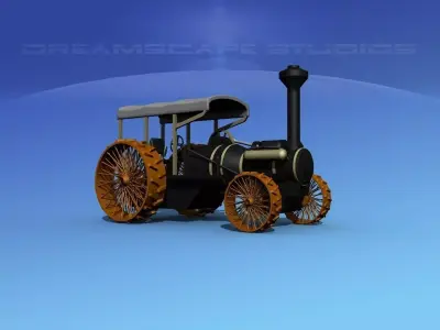 Steam Tractor 3D model