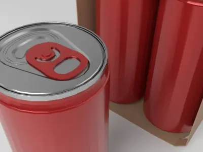 Beverage Branding Package No12 6Pack Low-poly 3D model