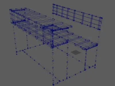 School Desk 3D model