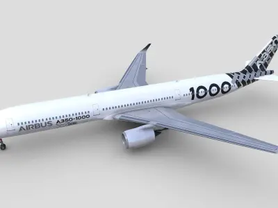 Airbus A350-1000 XWB AIRBUS LIVERY Low-poly 3D model