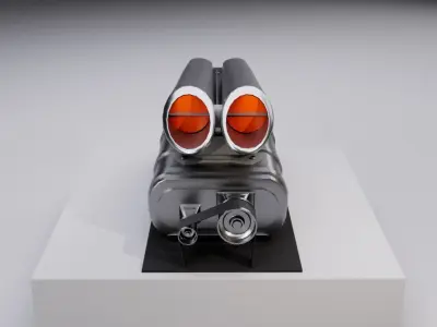 Supercharger type C Low-poly 3D model