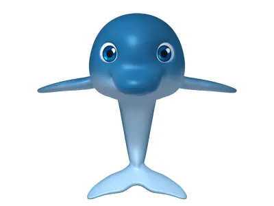 Dolphin cartoon 3D model
