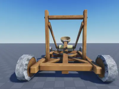 Medieval Catapult 3D model