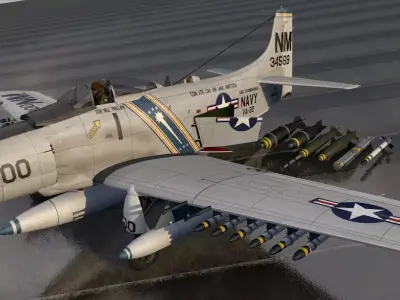 Douglas A-1H or AD-6 Skyraider 3D model