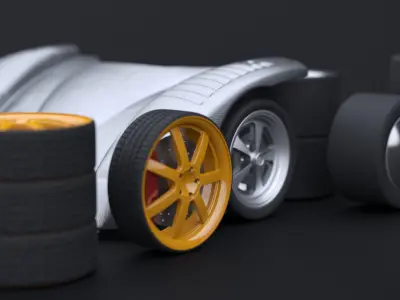 RACKING WHEEL SET 2019 3D model