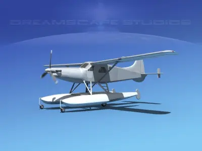 DHC-2T Turbo Beaver Bare Metal 3D model