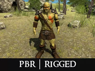 Orc Warrior Low-poly 3D model