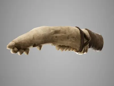 Bone Knife Low-poly 3D model