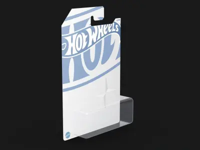 Hot wheels blister packaging long card polestar design Low-poly 3D model