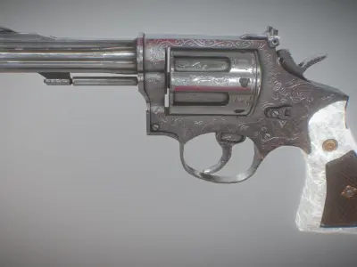 Strange Guns Collection Low-poly 3D model