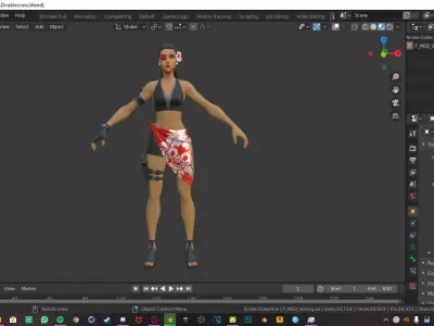 Doublecross female character Free 3D model