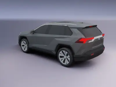 Toyota RAV 4 2021 low poly 3D model Low-poly 3D model