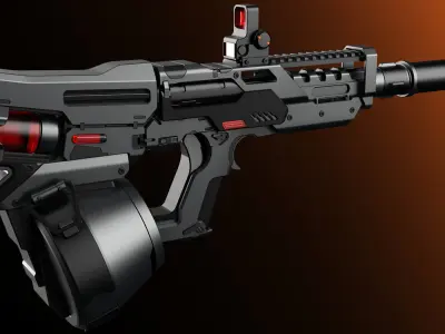 Sci-Fi Rifles Set Alpha 3D model