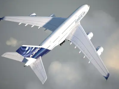 Airbus a320neo with interior 3D model