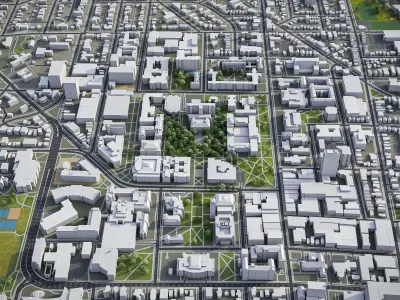 Ann Arbor Low-poly 3D model