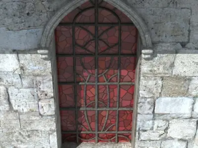 Stained glass window 3D model