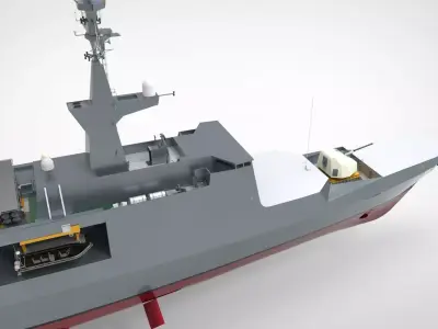 Frigate French 3D model