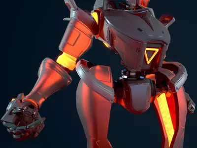 Desai Bot Anim Rig 3D model