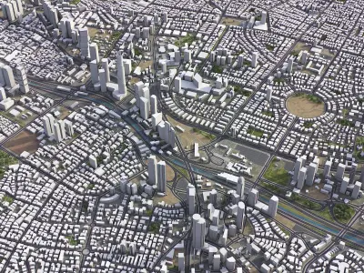 Tel Aviv Low-poly 3D model